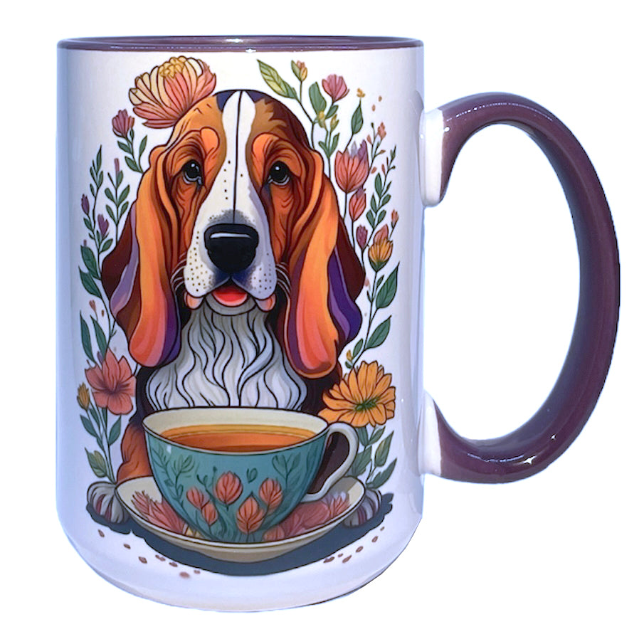 Basset Hound 15 oz Mug