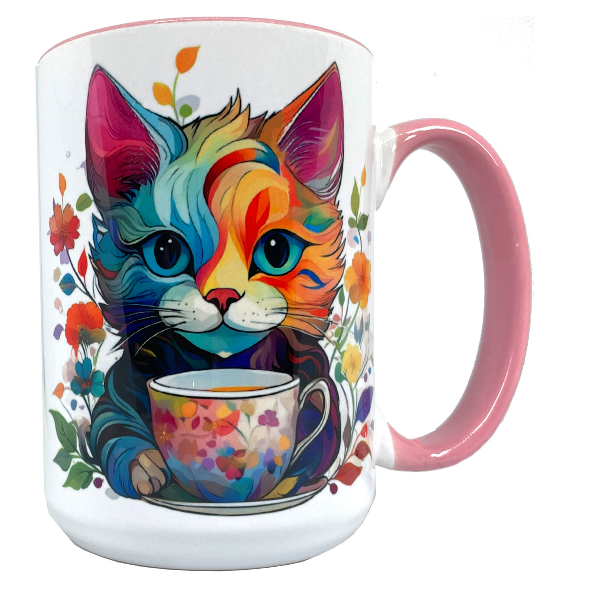 Colorful Cat 15 oz Mug