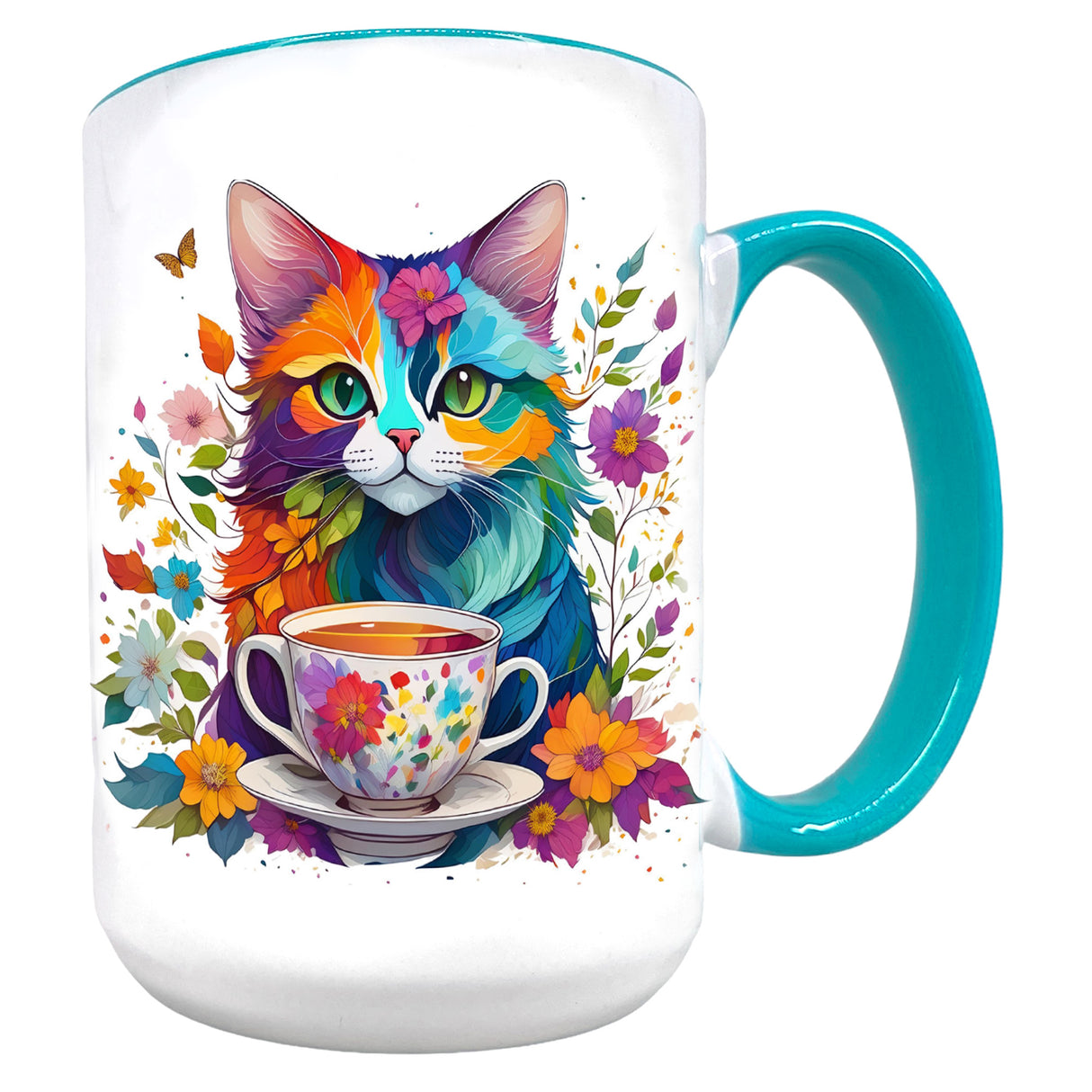 Colorful Cat 15 oz Mug