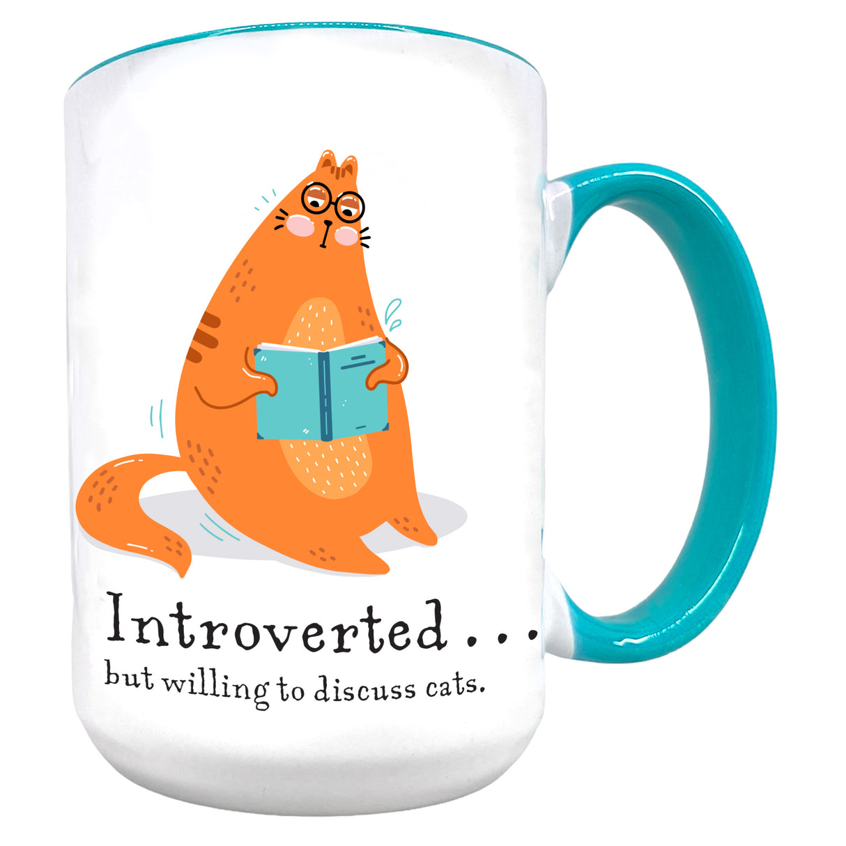 Introverted . . . But Willing To Discuss Cats 15 oz Funny Mug