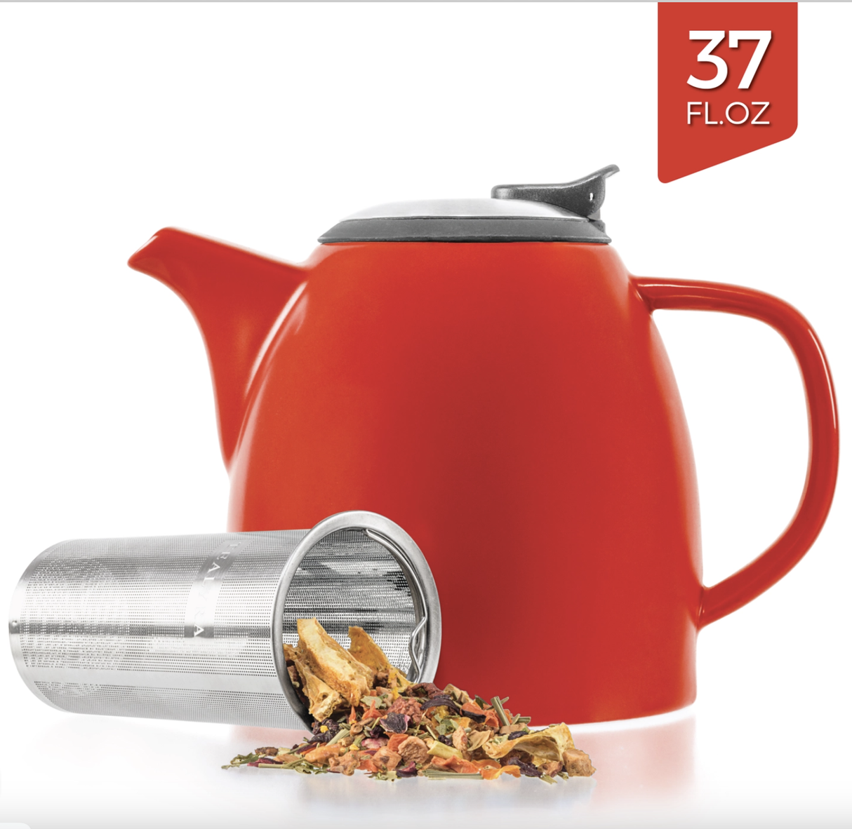 Drago Ceramic Teapot w/Infuser 37 oz