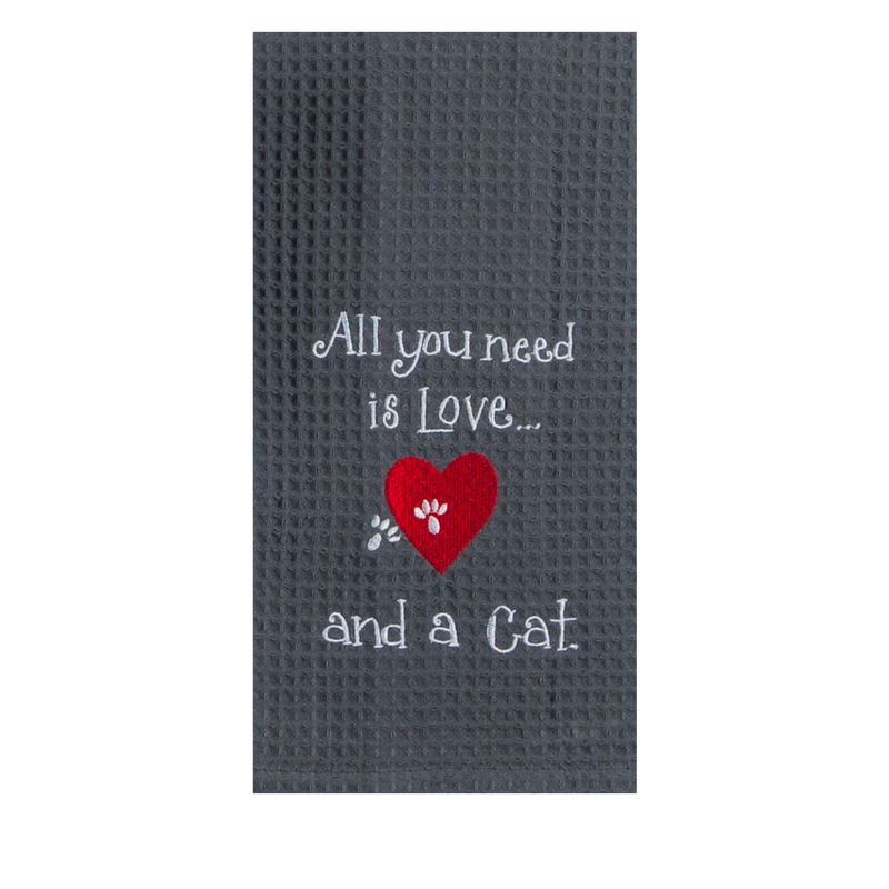 Cat - All You Need is Love and a Cat Tea Towel