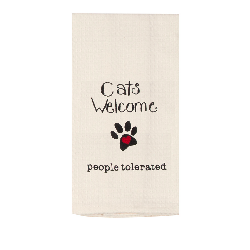 Cat - Cats Welcome Tea Towel