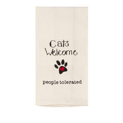 Cat - Cats Welcome Tea Towel