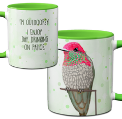 Hummingbird Drinking Green Mug - Pithitude